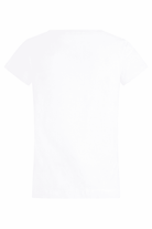 T-shirt per bambina Monnalisa bianca con stampa farfalle sul davanti - Rubino Kids