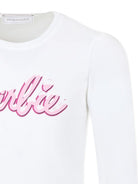 T-shirt per bambina Monnalisa x Barbie bianco a maniche lunghe - Rubino Kids