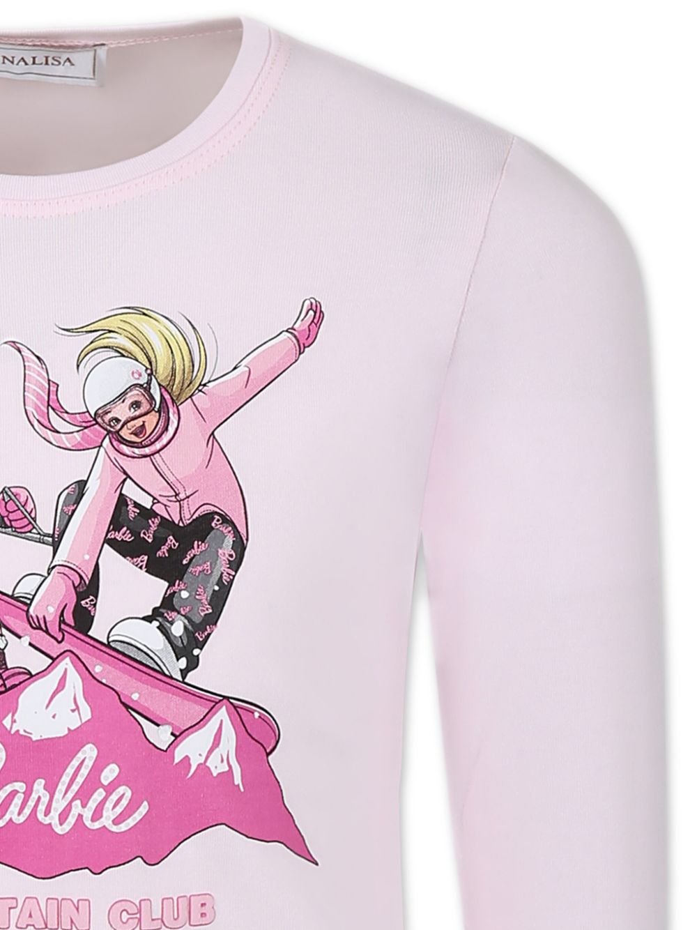 T-shirt per bambina Monnalisa x Barbie rosa con stampa sul davanti - Rubino Kids