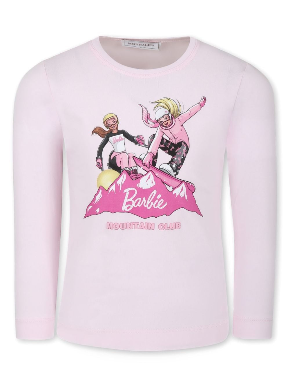 T-shirt per bambina Monnalisa x Barbie rosa con stampa sul davanti - Rubino Kids