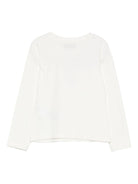 T-shirt per bambina Moschino Kids bianca con motivo Teddy Bear - Rubino Kids