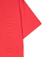 T-shirt per bambina Moschino Kids rosso con logo goffrato - Rubino Kids