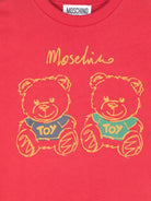 T-shirt per bambina Moschino Kids rosso con stampa Teddy Bear - Rubino Kids