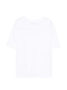 T-shirt per bambina MSGM Kids bianca con applicazioni - Rubino Kids