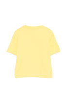 T-shirt per bambina MSGM Kids gialla con applicazione logo - Rubino Kids