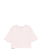 T-shirt per bambina MSGM Kids rosa modello crop - Rubino Kids
