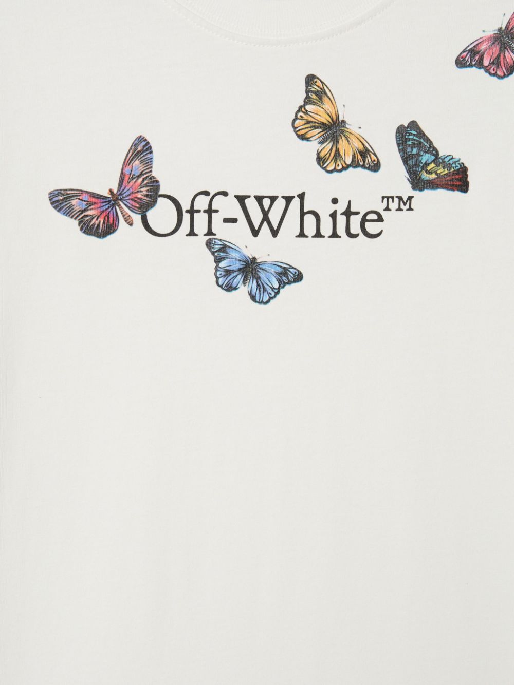 T-shirt per bambina Off - White Kids Bookish Butterfly bianco con dettaglio a farfalla - Rubino Kids