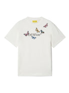 T-shirt per bambina Off - White Kids Bookish Butterfly bianco con dettaglio a farfalla - Rubino Kids