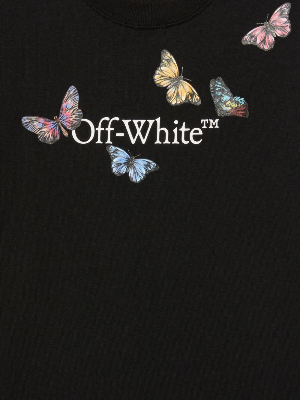 T-shirt per bambina Off - White Kids Bookish Butterfly nero con dettaglio a farfalla - Rubino Kids