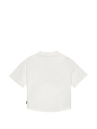 T-shirt per bambina Palm Angels Kids bianca con stampa grafica Teddy Bear - Rubino Kids