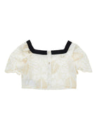T-shirt per bambina Philosophy di Lorenzo Serafini Kids bianca con scollo quadrato - Rubino Kids