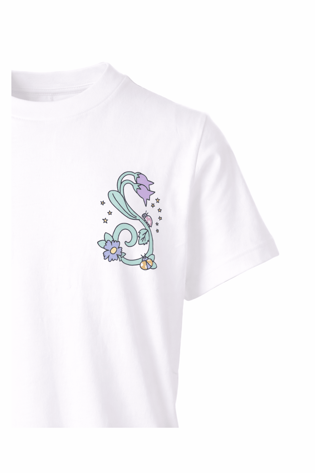 T-shirt per bambina Stella McCartney bianca con stampa floreale - Rubino Kids