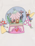 T-shirt per bambina Stella McCartney Kids bianco con stampa illustrazione - Rubino Kids