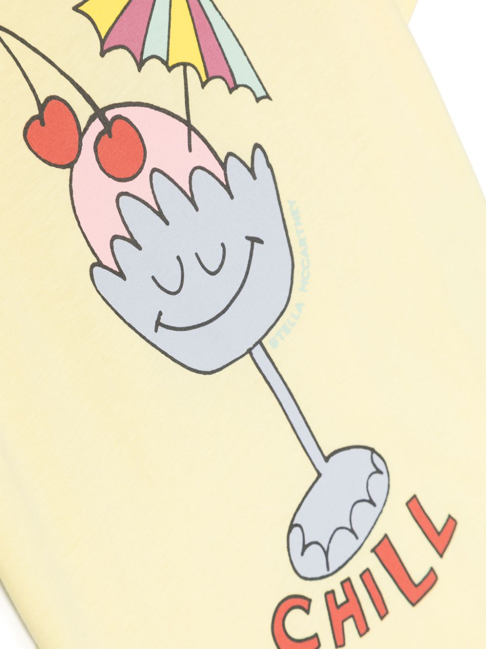 T-shirt per bambina Stella McCartney Kids gialla con stampa centrale gelato chill - Rubino Kids