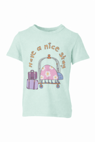T-shirt per bambina Stella McCartney Kids grigia con stampa grafica sul davanti - Rubino Kids