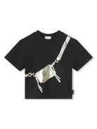 T shirt per bambina The Marc Jacobs Kids nero con stampa Snapshot Bag - Rubino Kids