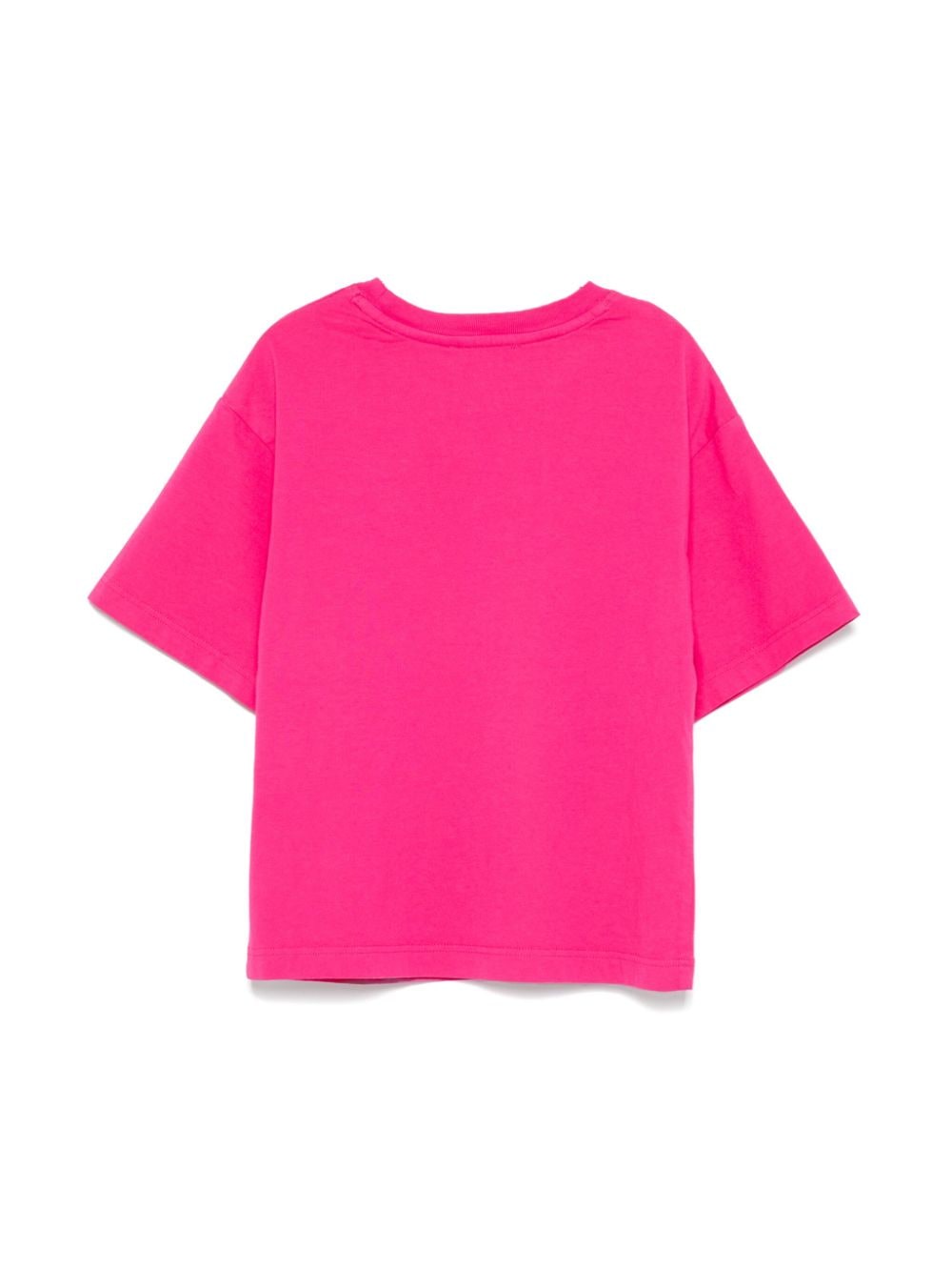 T-shirt per bambina The Marc Jacobs Kids rosa con applicazione logo - Rubino Kids