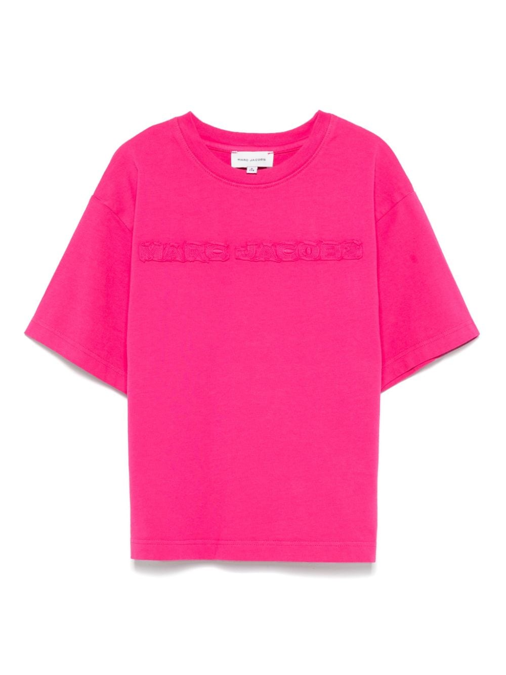 T-shirt per bambina The Marc Jacobs Kids rosa con applicazione logo - Rubino Kids