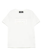 T-shirt per bambina Versace Kids bianco con stampa 90 - Rubino Kids