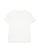 T-shirt per bambina Versace Kids Garland Medusa bianco con stampa - Rubino Kids