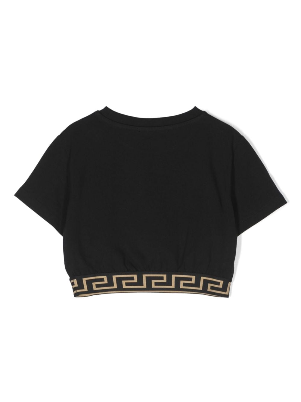 T-shirt per bambina Versace Kids nero con motivo testa di Medusa - Rubino Kids