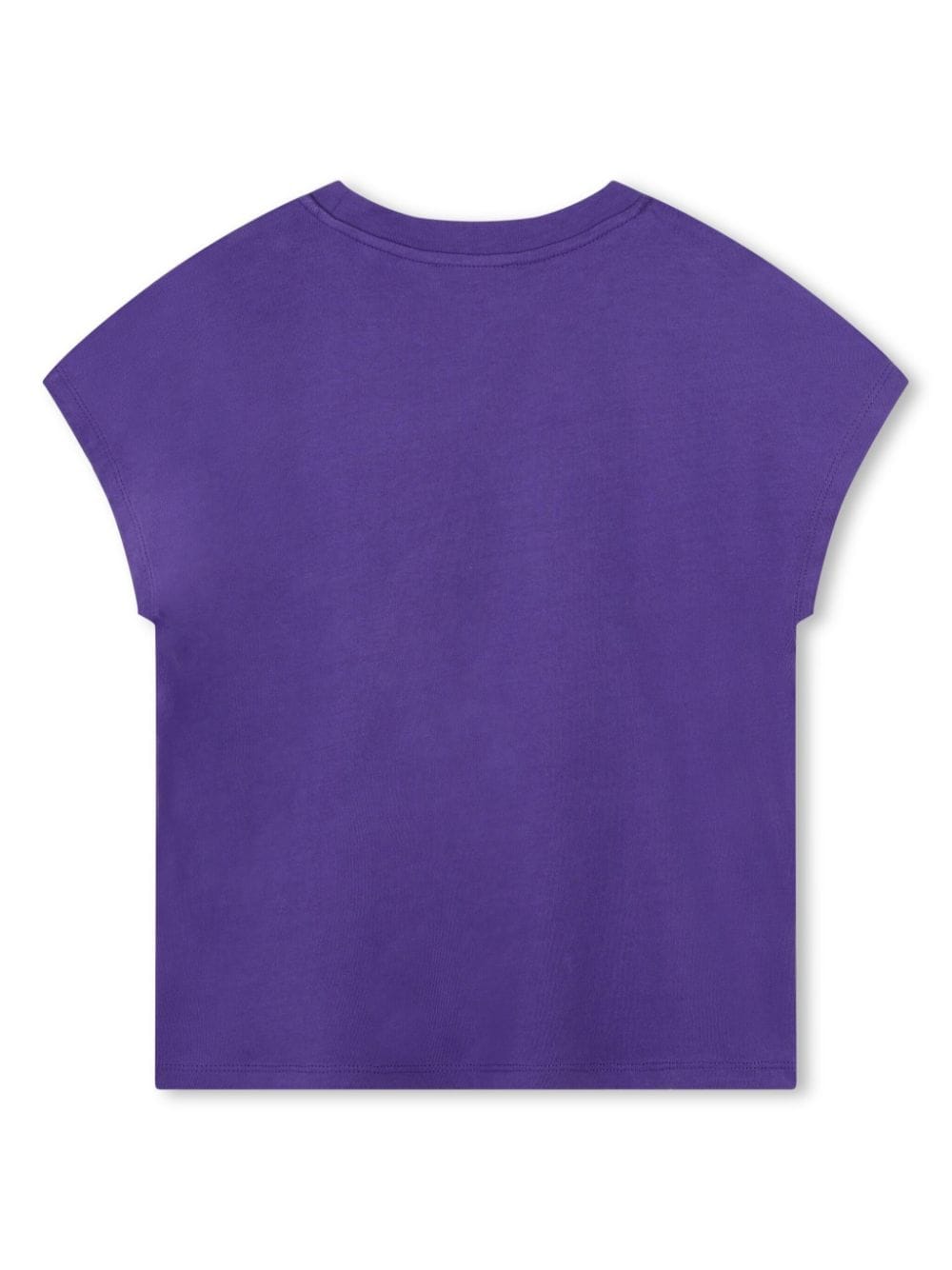 T shirt per bambina viola a giromanica con logo DKNY Est.1989 - Rubino Kids