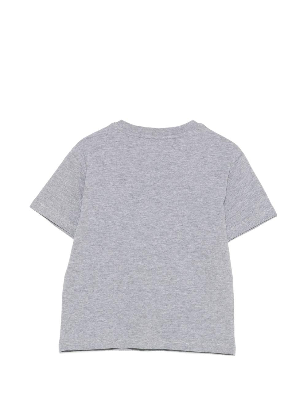 T-shirt per bambini MSGM Kids grigia con logo sul davanti - Rubino Kids