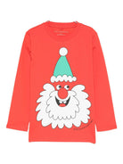 T-shirt per bambini Stella McCartney Kids rosso con stampa natalizia - Rubino Kids