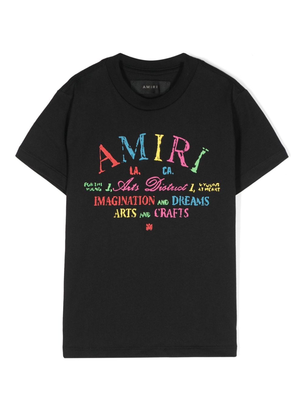 T-shirt per bambino Amiri Kids nero con Arts District Scarabocchio - Rubino Kids