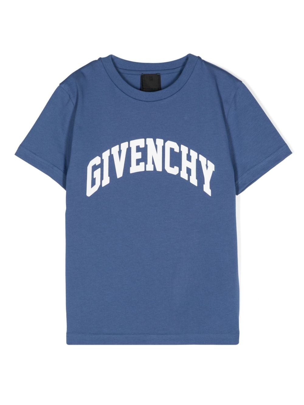 T shirt per bambino azzurra con logo Givenchy ad arco bianco - Rubino Kids