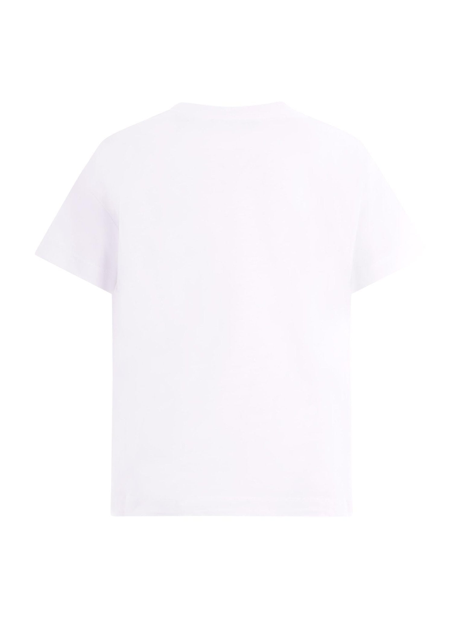 T-shirt per bambino Balmain Kids bianca con logo sul davanti - Rubino Kids