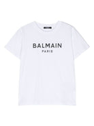 T-shirt per bambino Balmain Kids con stampa logo Balmain Paris nera - Rubino Kids