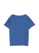 T-shirt per bambino Bonpoint blu con design a righe - Rubino Kids