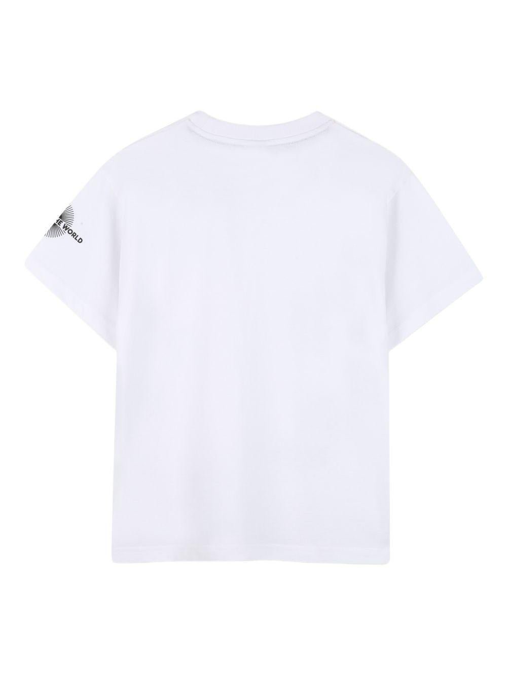 T-shirt per bambino Boss Kids bianca con stampa grafica - Rubino Kids