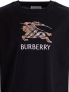 T-shirt per bambino Burberry Kids nera con stampa grafica sul davanti - Rubino Kids