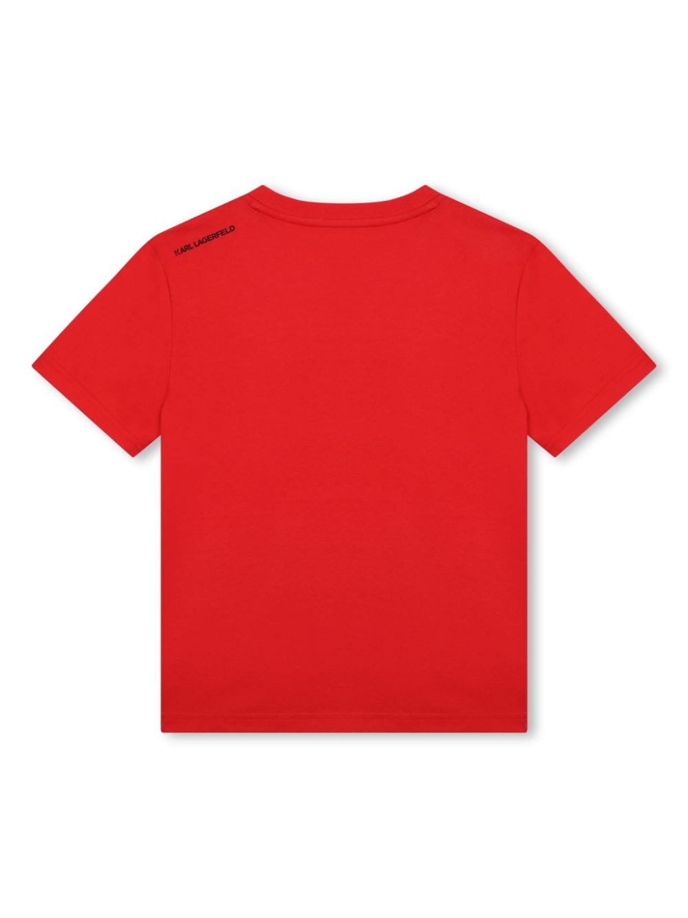 T shirt per bambino con stampa centrale logo Karl Lagerfeld nero circolare - Rubino Kids