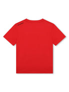 T shirt per bambino con stampa centrale logo Karl Lagerfeld nero circolare - Rubino Kids