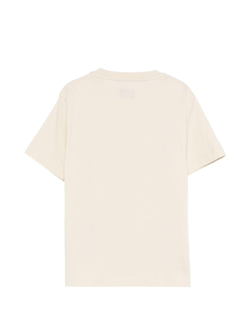 T-shirt per bambino C.P. Company Kids beige con stampa grafica sul davanti - Rubino Kids