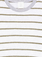T-shirt per bambino Eleventy Kids bianca con motivo a righe - Rubino Kids