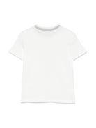 T shirt per bambino Eleventy Kids bianco con stampa mappamondo - Rubino Kids