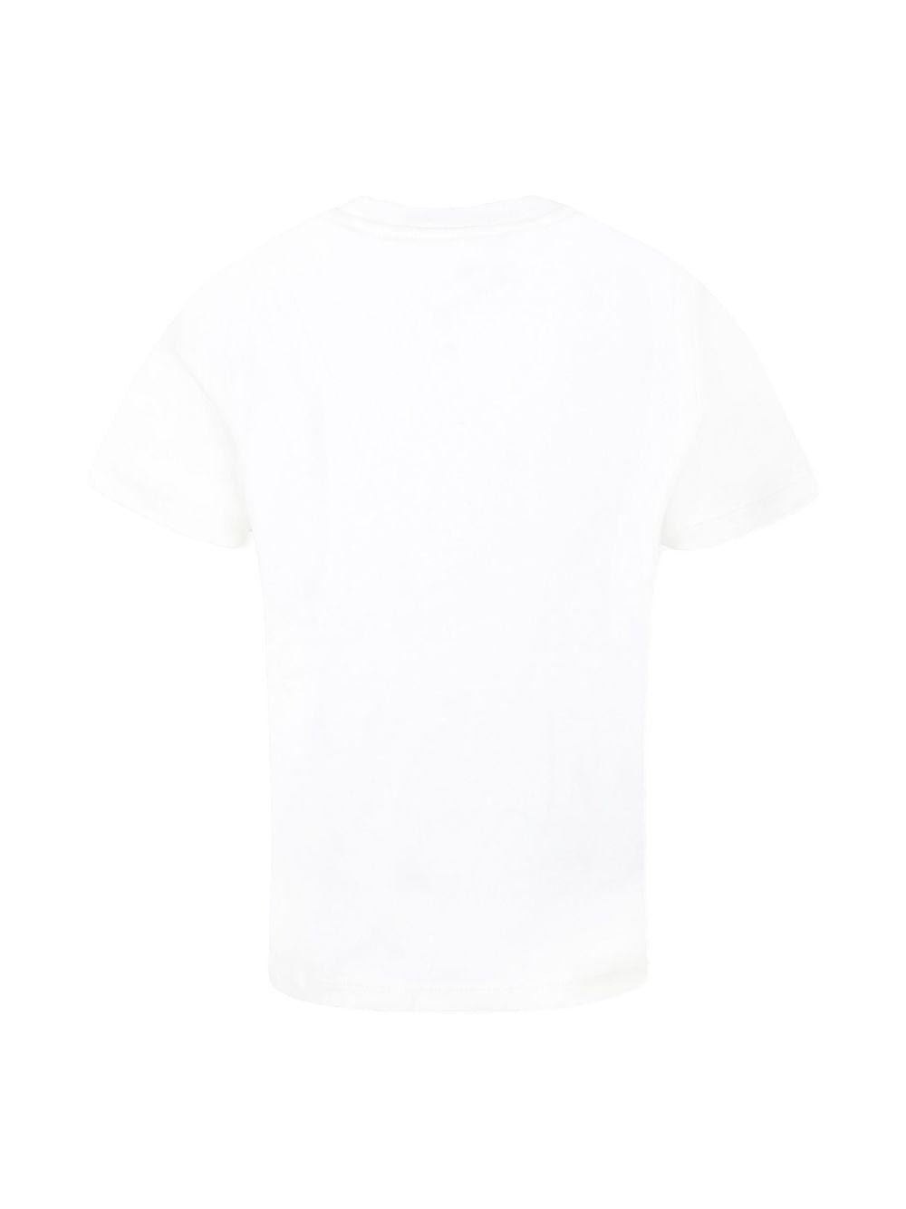T-shirt per bambino Emporio Armani Kids bianca con logo sul davanti - Rubino Kids