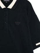 T-shirt per bambino Emporio Armani Kids blu con inserti a contrasti - Rubino Kids