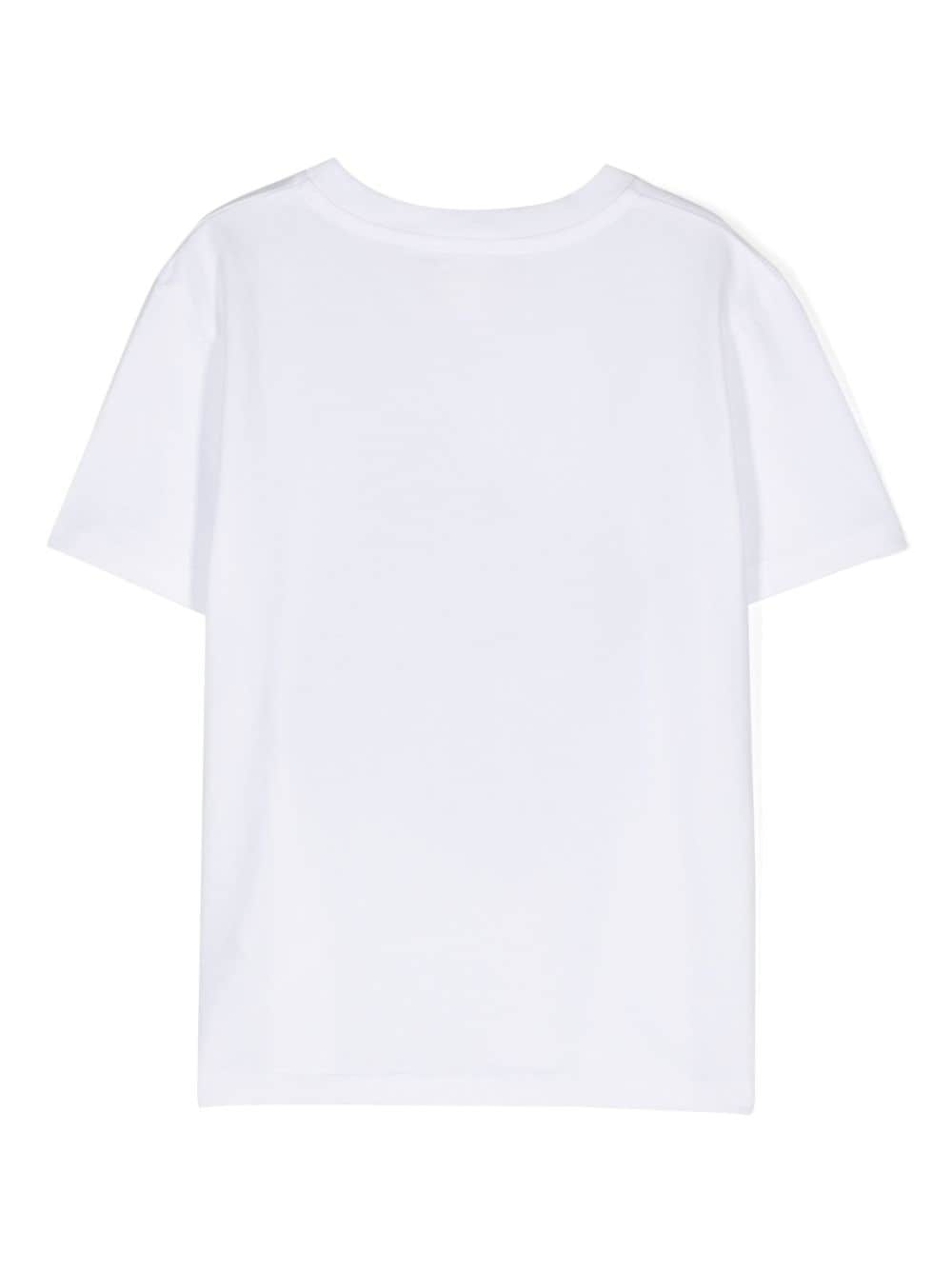 T-shirt per bambino Givenchy Kids bianco con stampa 4G - Rubino Kids