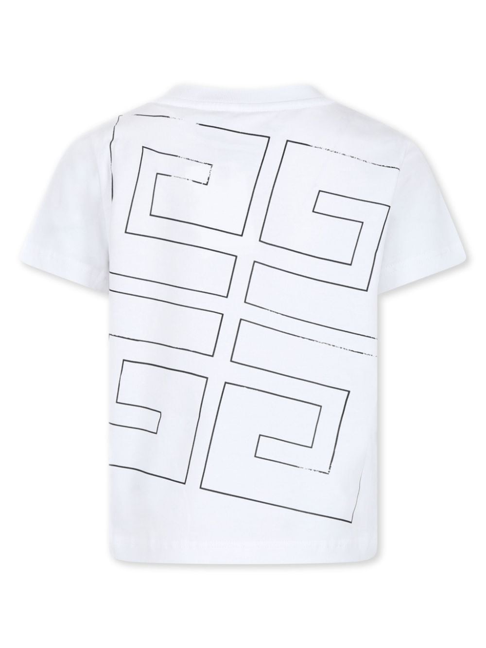 T-shirt per bambino Givenchy Kids bianco con stampa 4G - Rubino Kids