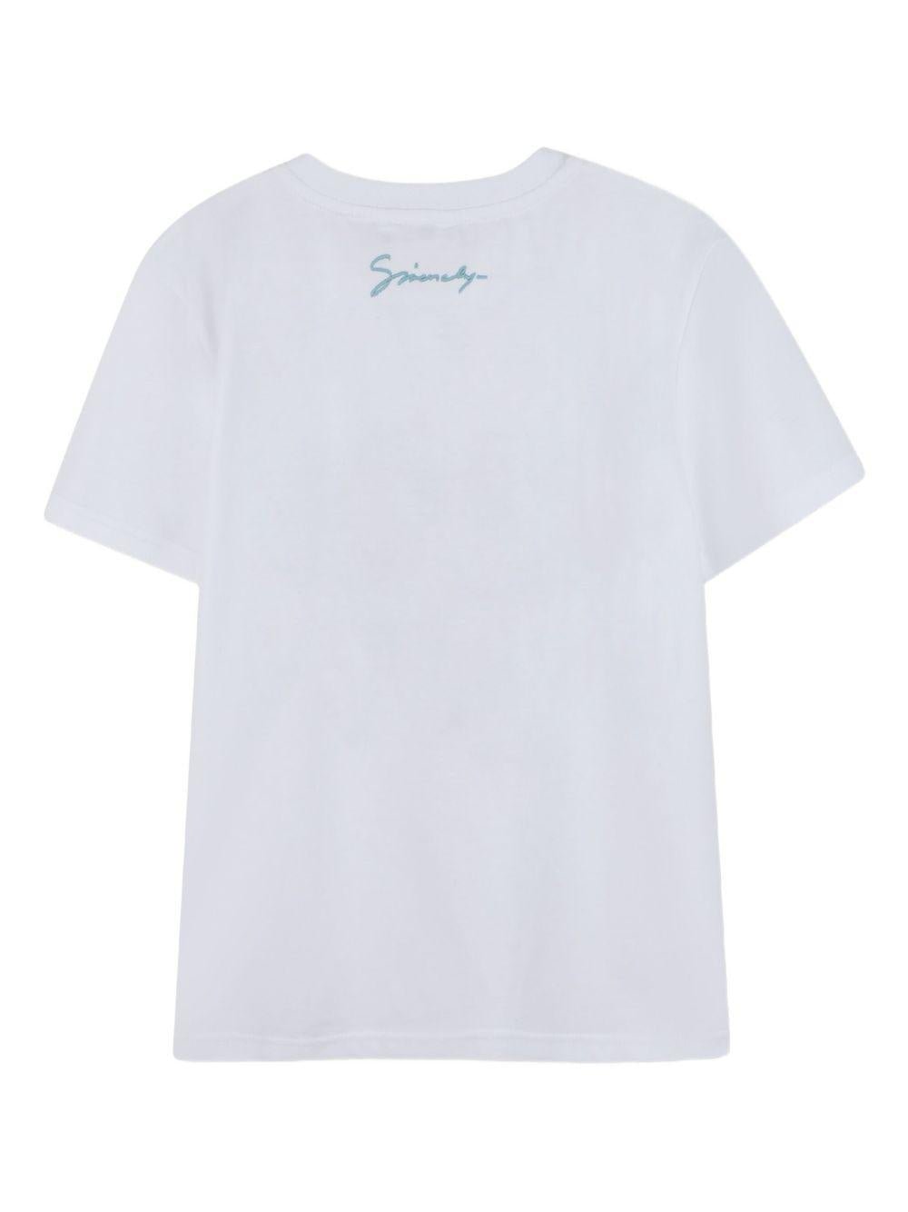 T-shirt per bambino Givenchy Kids bianco con stampa grafica - Rubino Kids