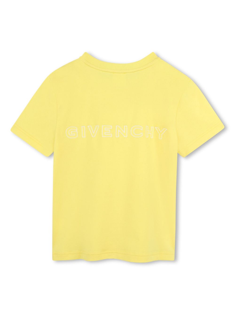 T-shirt per bambino Givenchy Kids giallo con placca 4G con logo sul retro - Rubino Kids