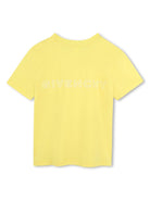 T-shirt per bambino Givenchy Kids giallo con placca 4G con logo sul retro - Rubino Kids