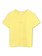 T-shirt per bambino Givenchy Kids giallo con placca 4G con logo sul retro - Rubino Kids