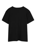 T-shirt per bambino Givenchy Kids nero con logo sul petto - Rubino Kids