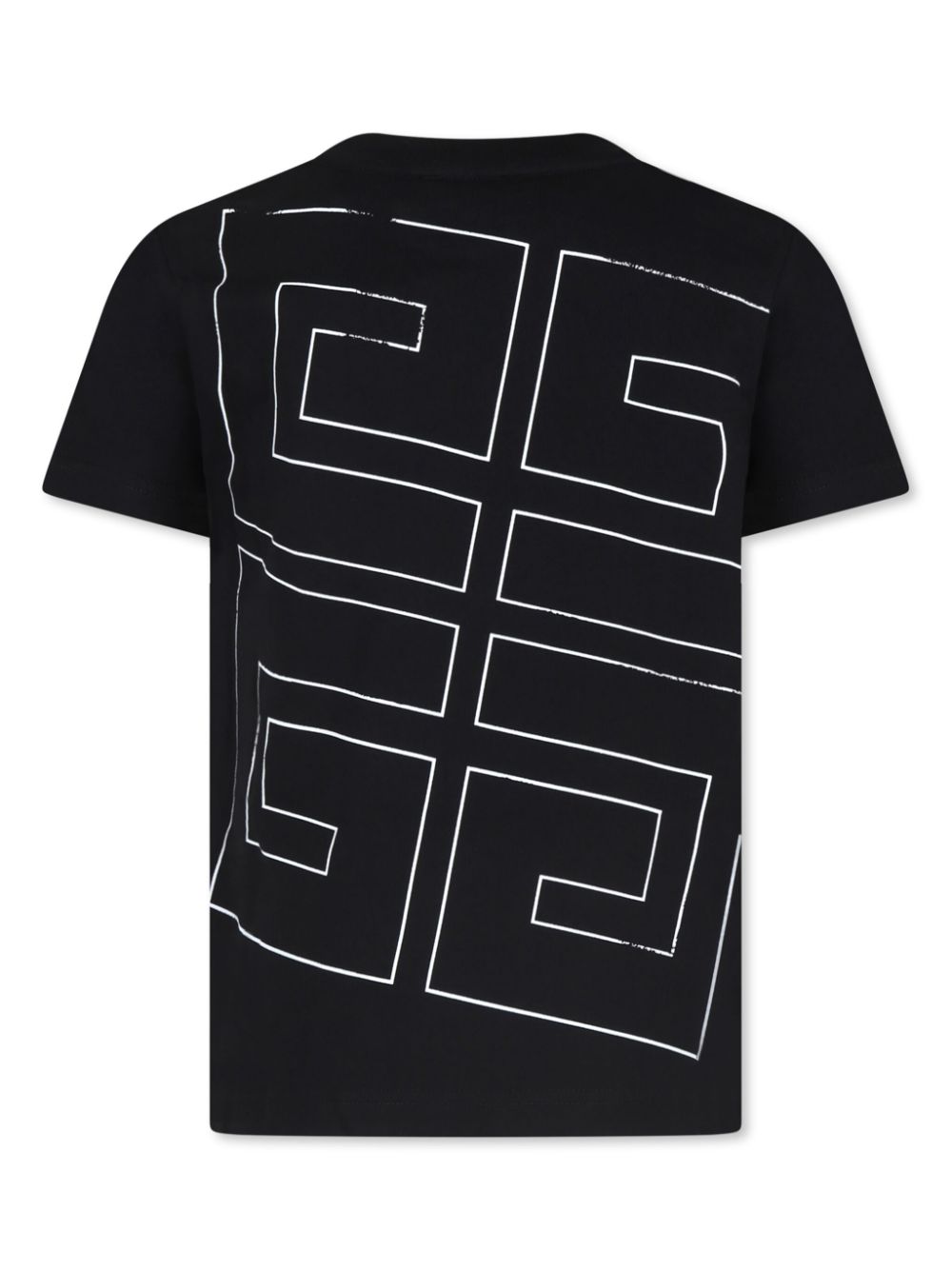 T-shirt per bambino Givenchy Kids nero con stampa 4G - Rubino Kids